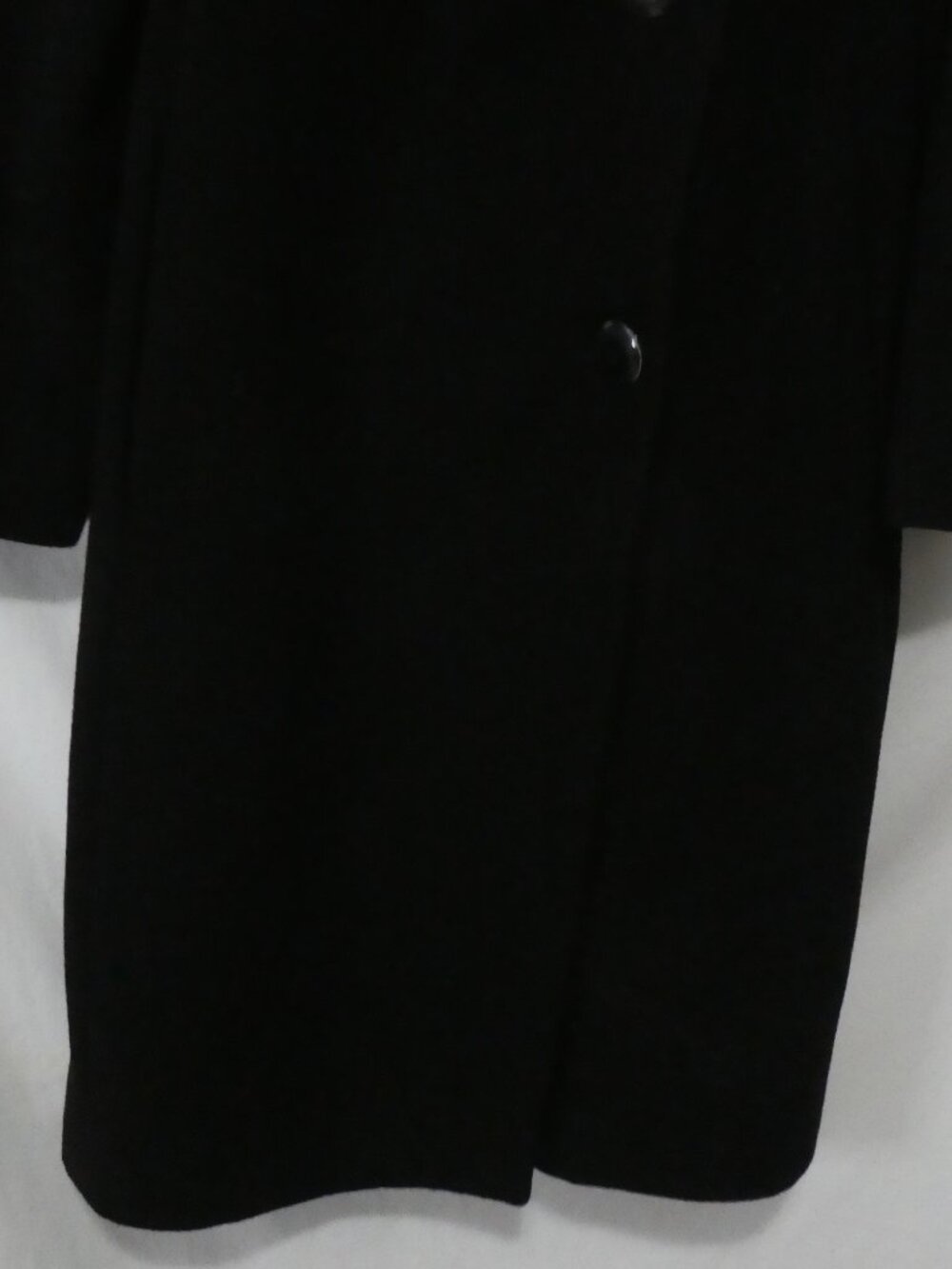 IKE BEHAR Black Wool Blend Shawl Portrait Collar Winter Overcoat Size 6 - Picture 9 of 16
